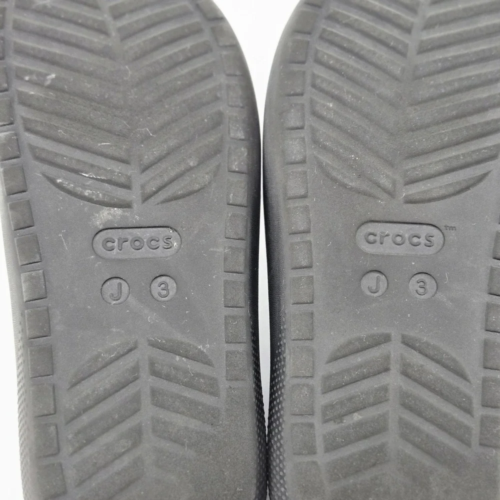 Crocs Classic Slide Black Comfort Sandals Youth J3 Slip On Gorpcore Loungewear